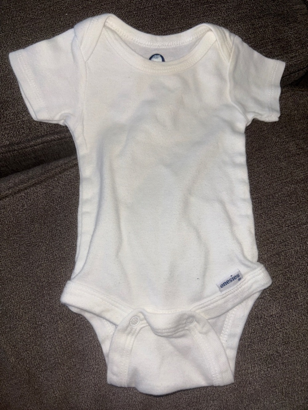 Gerber White Short-Sleeve Baby One-Piece Bodysuit
